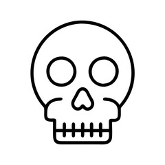 skull icon, skull line art - simple line art of skull, perfect for skull logos and icons and themed design 