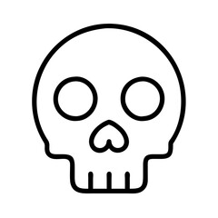 skull icon, skull line art - simple line art of skull, perfect for skull logos and icons and themed design 