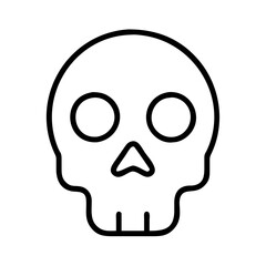 Fototapeta premium skull icon, skull line art - simple line art of skull, perfect for skull logos and icons and themed design 