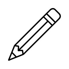 small pencil icon, small pencil line art - simple line art of small pencil, perfect for small pencil logos and icons and themed design 