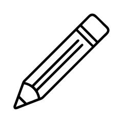 small pencil icon, small pencil line art - simple line art of small pencil, perfect for small pencil logos and icons and themed design 