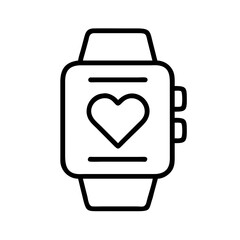 smartwatch icon, smartwatch line art - simple line art of smartwatch, perfect for smartwatch logos and icons and themed design 