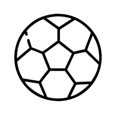 Naklejka premium soccer ball icon, soccer ball line art - simple line art of soccer ball, perfect for soccer ball logos and icons and themed design 