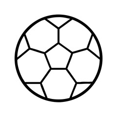 Fototapeta premium soccer ball icon, soccer ball line art - simple line art of soccer ball, perfect for soccer ball logos and icons and themed design 