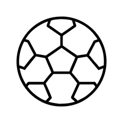 Fototapeta premium soccer ball icon, soccer ball line art - simple line art of soccer ball, perfect for soccer ball logos and icons and themed design 