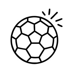 Fototapeta premium soccer ball icon, soccer ball line art - simple line art of soccer ball, perfect for soccer ball logos and icons and themed design 