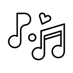 song melody icon, song melody line art - simple line art of song melody, perfect for song melody logos and icons and themed design 