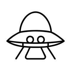 spaceship icon, spaceship line art - simple line art of spaceship, perfect for spaceship logos and icons and themed design 