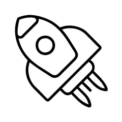 spaceship icon, spaceship line art - simple line art of spaceship, perfect for spaceship logos and icons and themed design 