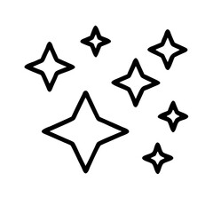 Obraz premium sparkle lights stars icon, sparkle lights stars line art - simple line art of sparkle lights stars, perfect for sparkle lights stars logos and icons and themed design 