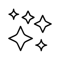 sparkle lights stars icon, sparkle lights stars line art - simple line art of sparkle lights stars, perfect for sparkle lights stars logos and icons and themed design 