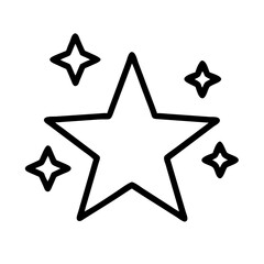 Obraz premium sparkle star icon, sparkle star line art - simple line art of sparkle star, perfect for sparkle star logos and icons and themed design 