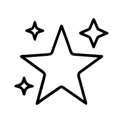 sparkle star icon, sparkle star line art - simple line art of sparkle star, perfect for sparkle star logos and icons and themed design 