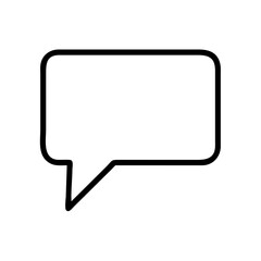 speech bubble icon, speech bubble line art - simple line art of speech bubble, perfect for speech bubble logos and icons and themed design 