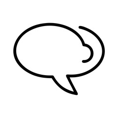 speech bubble icon, speech bubble line art - simple line art of speech bubble, perfect for speech bubble logos and icons and themed design 