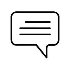 speech bubble icon, speech bubble line art - simple line art of speech bubble, perfect for speech bubble logos and icons and themed design 
