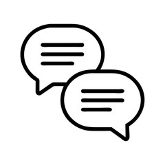 speech chat bubbles icon, speech chat bubbles line art - simple line art of speech chat bubbles, perfect for speech chat bubbles logos and icons and themed design 