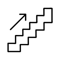 stairs directions icon, stairs directions line art - simple line art of stairs directions, perfect for stairs directions logos and icons and themed design 