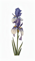 Iris Flower: Modern and Natural Art