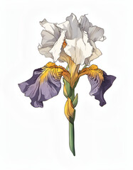 Iris Flower: Modern and Natural Art