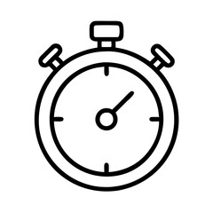 stopwatch icon, stopwatch line art - simple line art of stopwatch, perfect for stopwatch logos and icons and themed design 