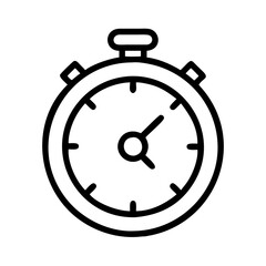 stopwatch icon, stopwatch line art - simple line art of stopwatch, perfect for stopwatch logos and icons and themed design 