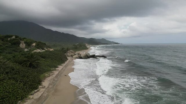 tropical beach in national park