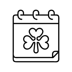 st patricks icon, st patricks line art - simple line art of st patricks, perfect for st patricks logos and icons and themed design 