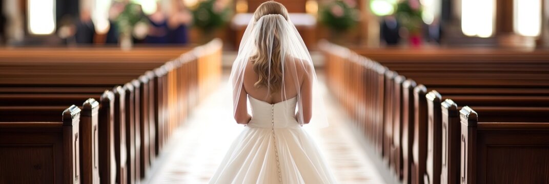 sad bride left alone at the altar