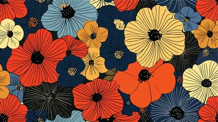 Cute Colorful Minimalist Seamless Pattern Design