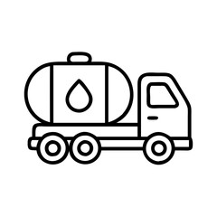 tanker truck logo icon, tanker truck logo line art - simple line art of tanker truck logo, perfect for tanker truck logo logos and icons and themed design 