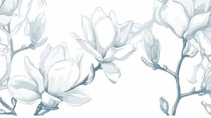 Obraz premium Elegant Hand-Drawn Watercolor Seamless Pattern