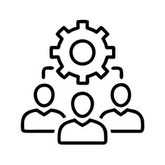 team management icon, team management line art - simple line art of team management, perfect for team management logos and icons and themed design 