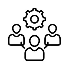 team management icon, team management line art - simple line art of team management, perfect for team management logos and icons and themed design 