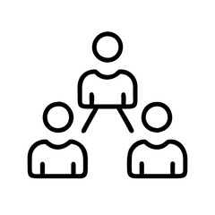 Fototapeta premium team work icon, team work line art - simple line art of team work, perfect for team work logos and icons and themed design 