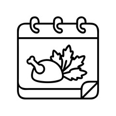thanksgiving day icon, thanksgiving day line art - simple line art of thanksgiving day, perfect for thanksgiving day logos and icons and themed design 