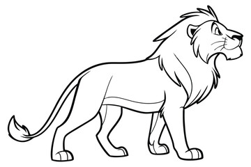 lion outline drawing