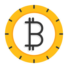 Bitcoin Flat Style Icon