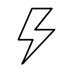 thunder light icon, thunder light line art - simple line art of thunder light, perfect for thunder light logos and icons and themed design 