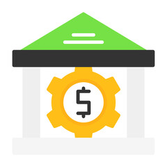 Monetary policy Flat Style Icon