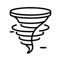 tornado icon, tornado line art - simple line art of tornado, perfect for tornado logos and icons and themed design 