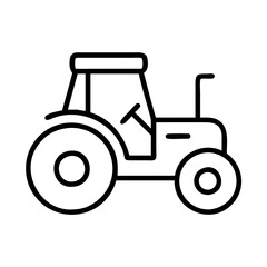 tractor icon, tractor line art - simple line art of tractor, perfect for tractor logos and icons and themed design 