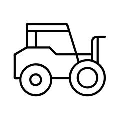 tractor icon, tractor line art - simple line art of tractor, perfect for tractor logos and icons and themed design 
