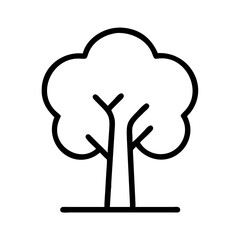 tree silhouette icon, tree silhouette line art - simple line art of tree silhouette, perfect for tree silhouette logos and icons and themed design 