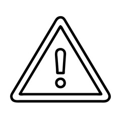 triangular warning hazard icon, triangular warning hazard line art - simple line art of triangular warning hazard, perfect for triangular warning hazard logos and icons and themed design 