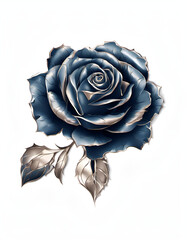 Dark Beauty: Rose with Golden Details