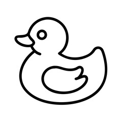 ubber duck icon, ubber duck line art - simple line art of ubber duck, perfect for ubber duck logos and icons and themed design 