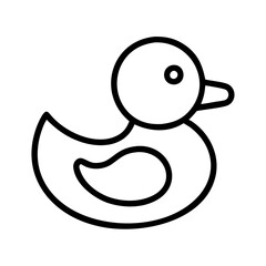 Obraz premium ubber duck icon, ubber duck line art - simple line art of ubber duck, perfect for ubber duck logos and icons and themed design 