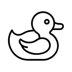 ubber duck icon, ubber duck line art - simple line art of ubber duck, perfect for ubber duck logos and icons and themed design 
