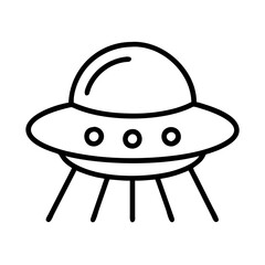 ufo icon, ufo line art - simple line art of ufo, perfect for ufo logos and icons and themed design 